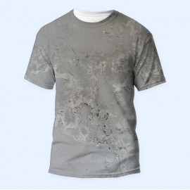 Bisiklet Yaka Baskılı Kısa Kollu Bayan Tişörtü No: 3733