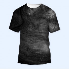 Bisiklet Yaka Baskılı Kısa Kollu Bayan Tişörtü No: 3870