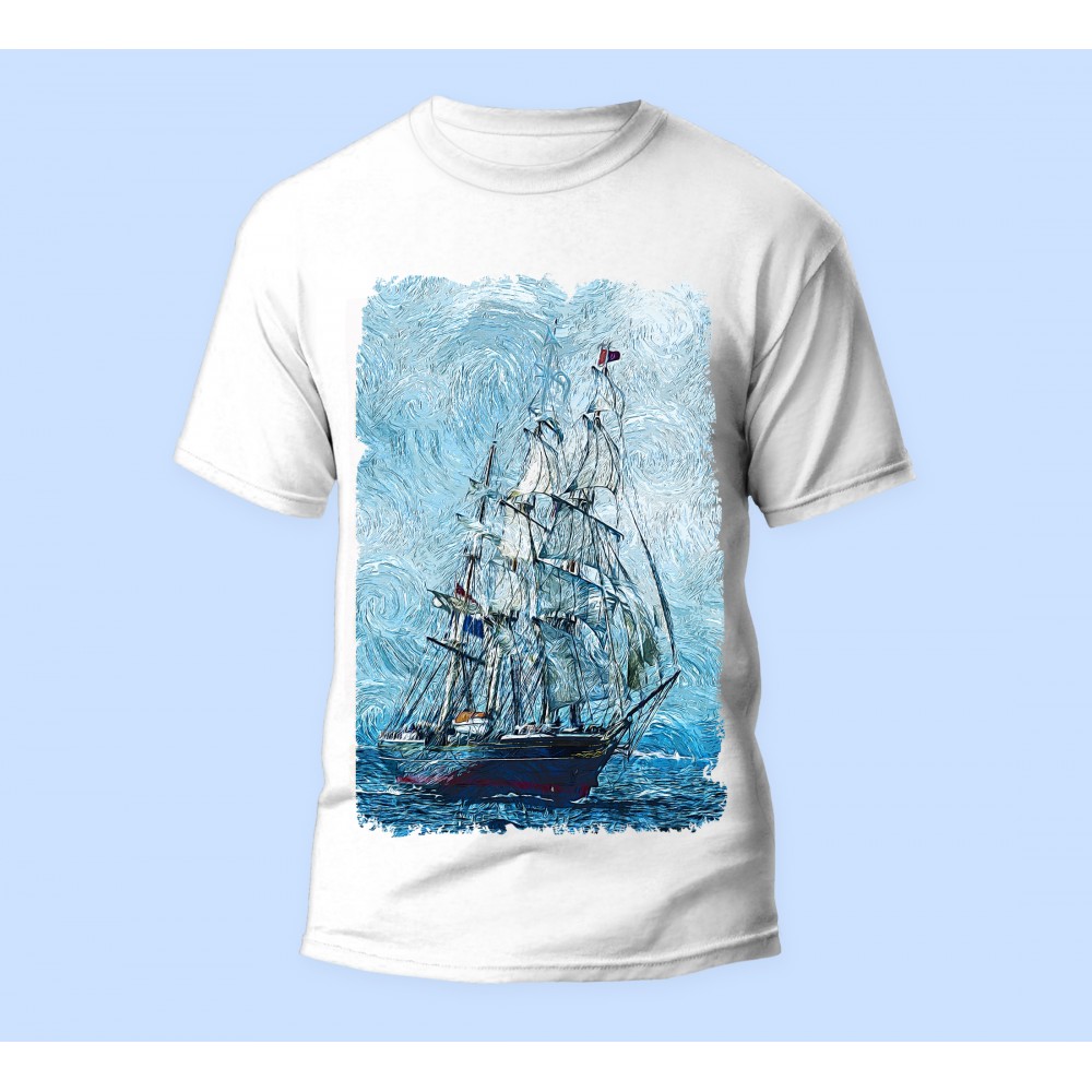 Bisiklet Yaka Baskılı Kısa Kollu Erkek Tişörtü No: 2728