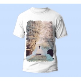 Bisiklet Yaka Baskılı Kısa Kollu Erkek Tişörtü No: 3470