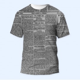 Bisiklet Yaka Baskılı Kısa Kollu Erkek Tişörtü No: 3518