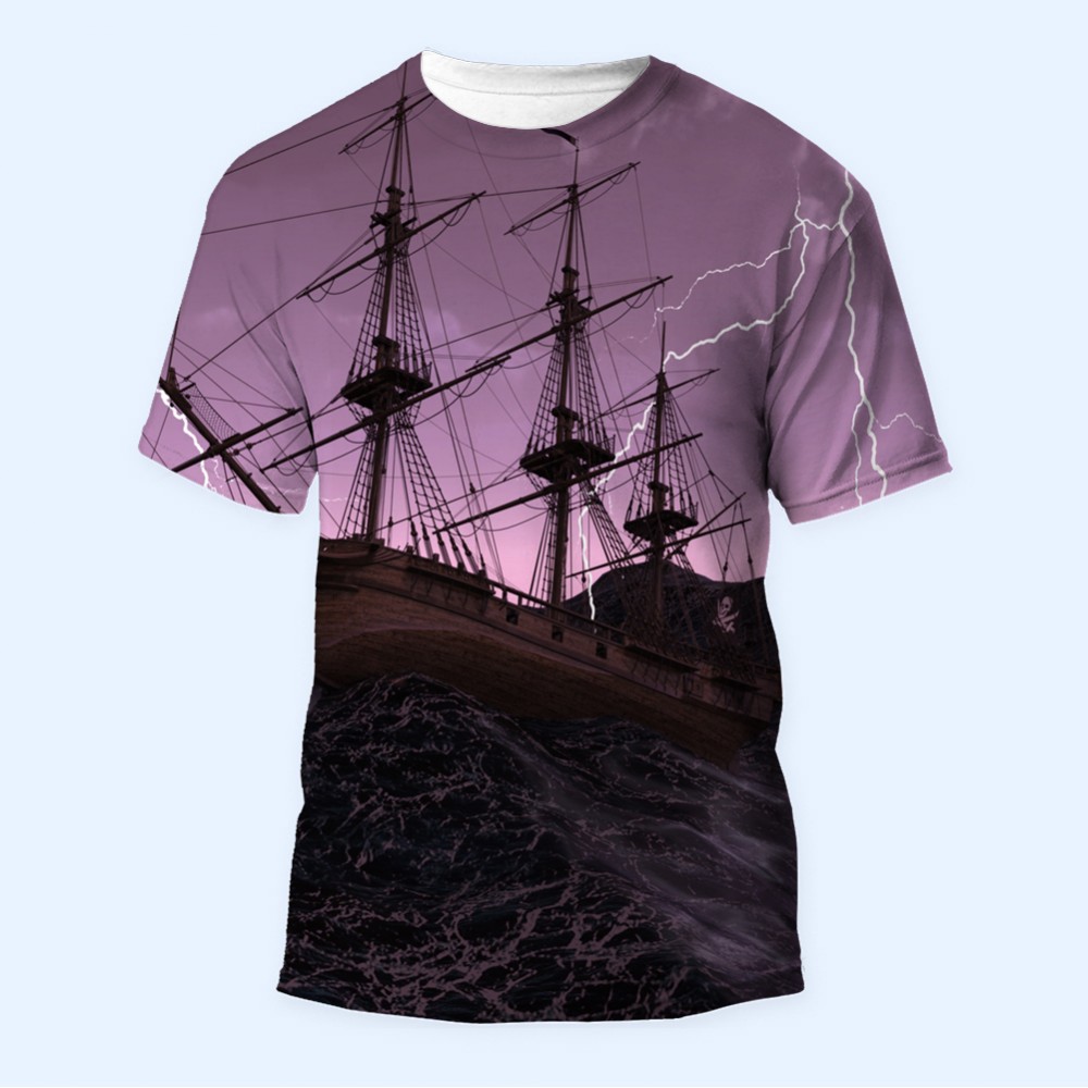 Bisiklet Yaka Baskılı Kısa Kollu Erkek Tişörtü No: 3636