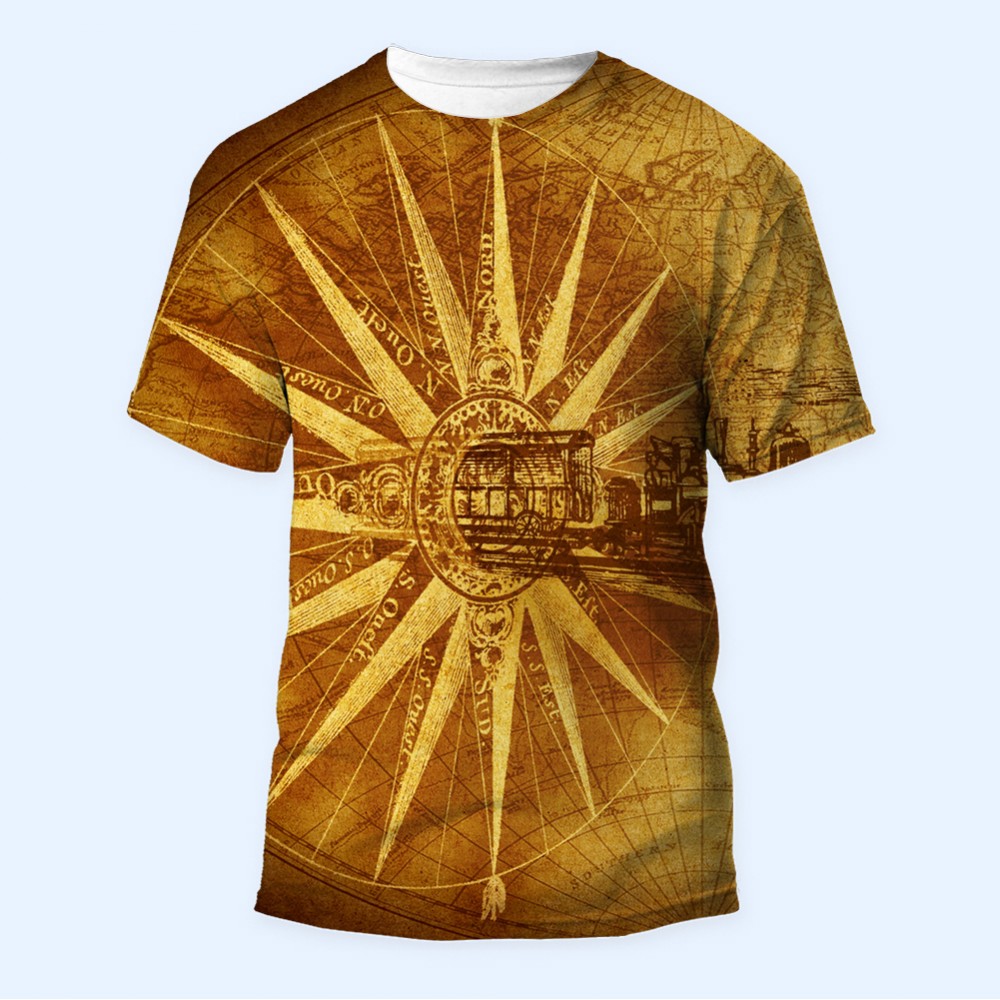 Bisiklet Yaka Baskılı Kısa Kollu Erkek Tişörtü No: 3686