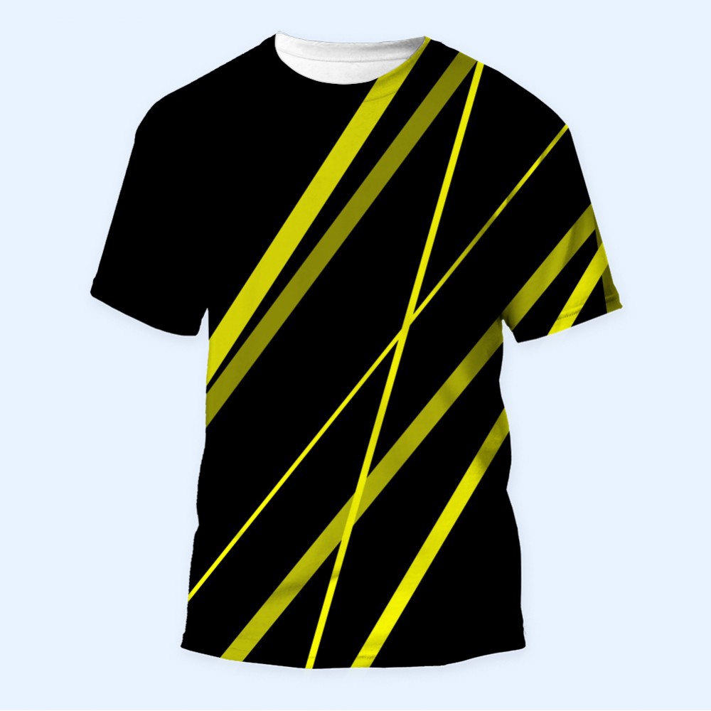 Bisiklet Yaka Baskılı Kısa Kollu Erkek Tişörtü No: 3792