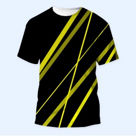 Bisiklet Yaka Baskılı Kısa Kollu Erkek Tişörtü No: 3792