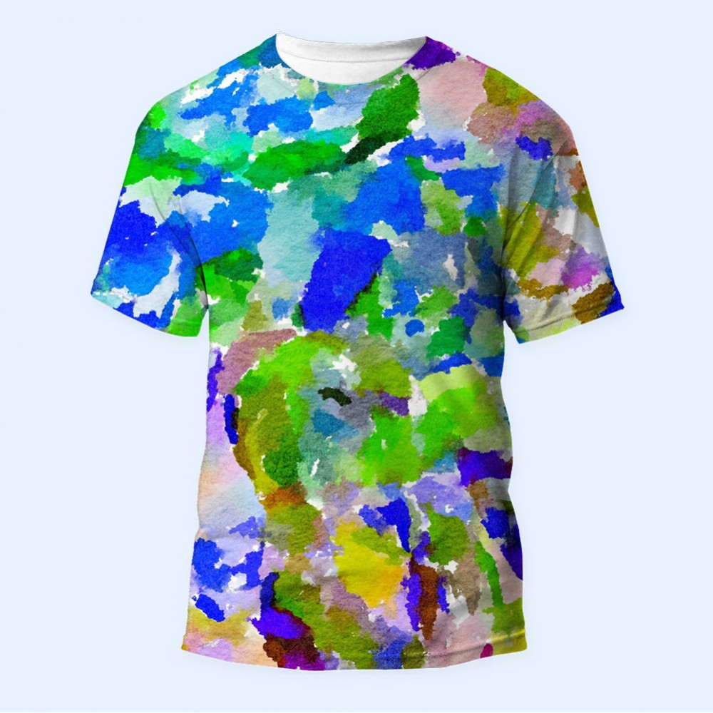 Bisiklet Yaka Baskılı Kısa Kollu Erkek Tişörtü No: 3846