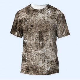 Bisiklet Yaka Baskılı Kısa Kollu Erkek Tişörtü No: 3867